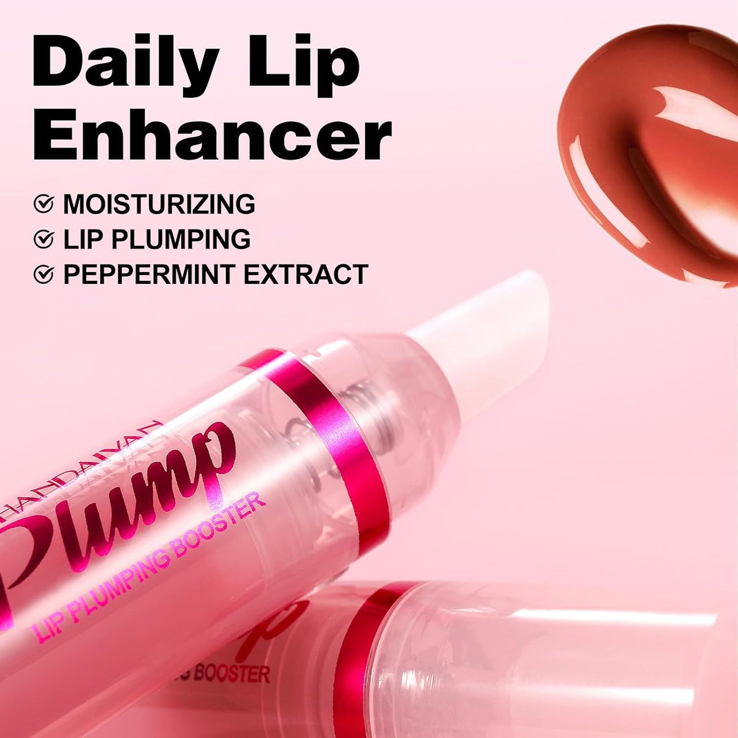 Erinde Natural Ginger Lip Plumping Booster Oil, Ultra-Hydrating & Nourishing Plumper, Glossy Finish Fuller Lip Plumper Gloss for Women Girls, G06