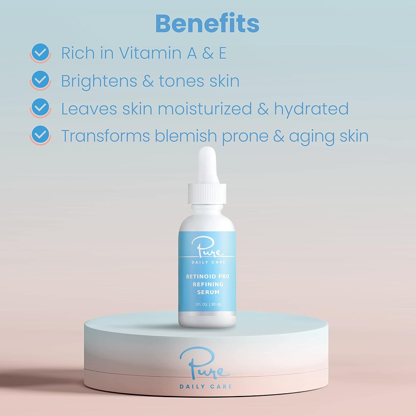 Retinoid Pro Refining Serum - Retinol-Alternative Vitamin E Vitamin C Professional Clean Beauty Facial Skincare