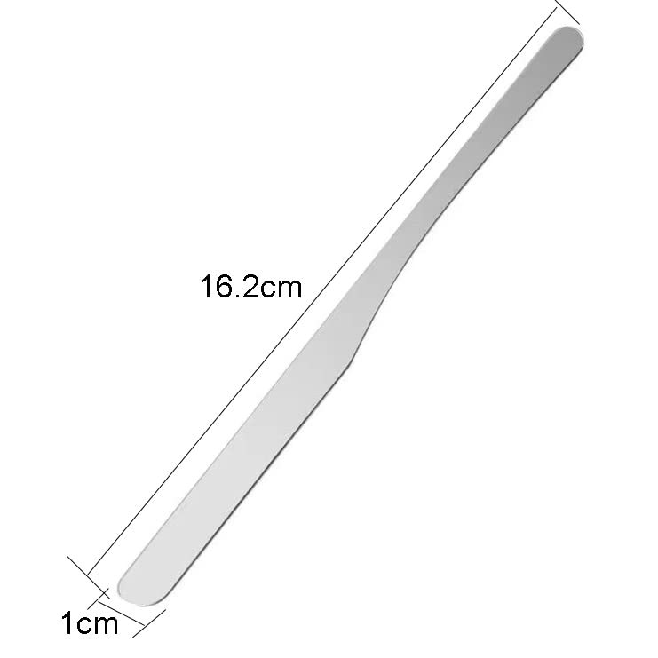 3 Pieces Stainless Steel Makeup Spatula Foundation Mixing Tool Eye Cream Spoon Beauty Scoop Makeup Beauty Spoons Cosmetic Skincare Spatula for Home Beauty Salon Use, Silver