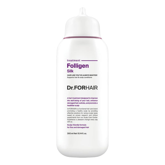 Dr.FORHAIR Folligen Silk Treatment 300 ml/10.14 fl. oz. | Damaged Scalp And Hair Care | Gentle, Nourishing & Strengthening
