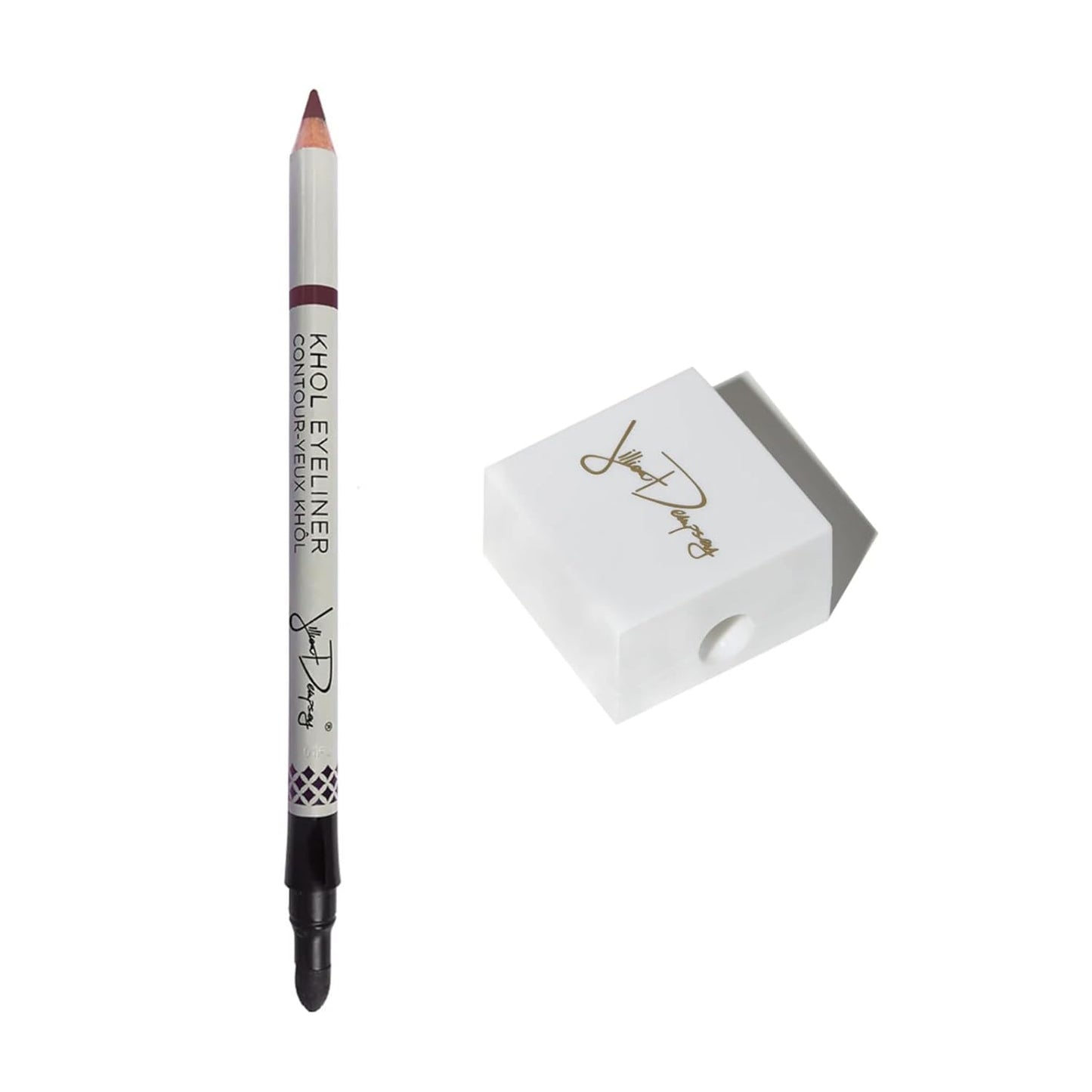 Jillian Dempsey Khôl Eyeliner & Sharpener Bundle: Rich Brown Eyeliner Pencil with Built-In Smudger + Precision Sharpener