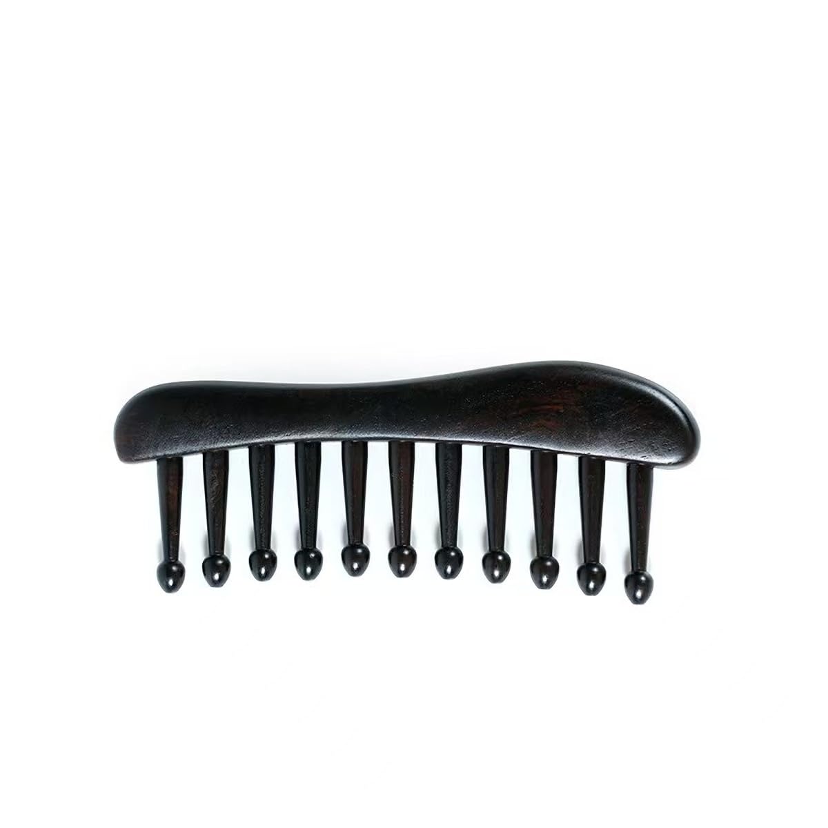 Eleven Teeth Meridian Massage Comb - Scalp Massage Comb Gua Sha Ebony Wood Head Massager for Hair Growth, Hair Massage Wooden Gift for Women (Eleven teeth, 5.2” x 2.1”)