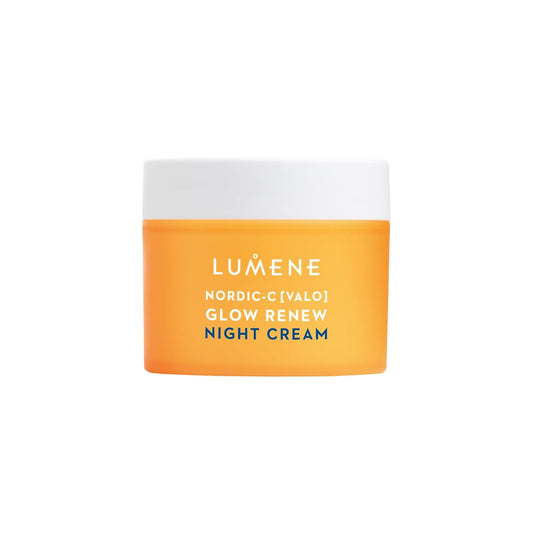 Lumene Nordic-C [Valo] Glow Renew Night Cream - Revitalizing Facial Moisturizer with Arctic Cloudberry, Hyaluronic Acid and Vitamin C - Radiance-Boosting Vegan Skin Care (1.7 oz)