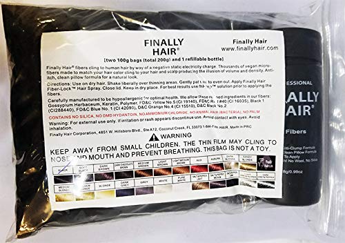 Hair Filler Fibers 200 Grams 7 Oz. With Bottle By Finally Hair 50g*4 (Golden Blonde (Golden Medium Blond))