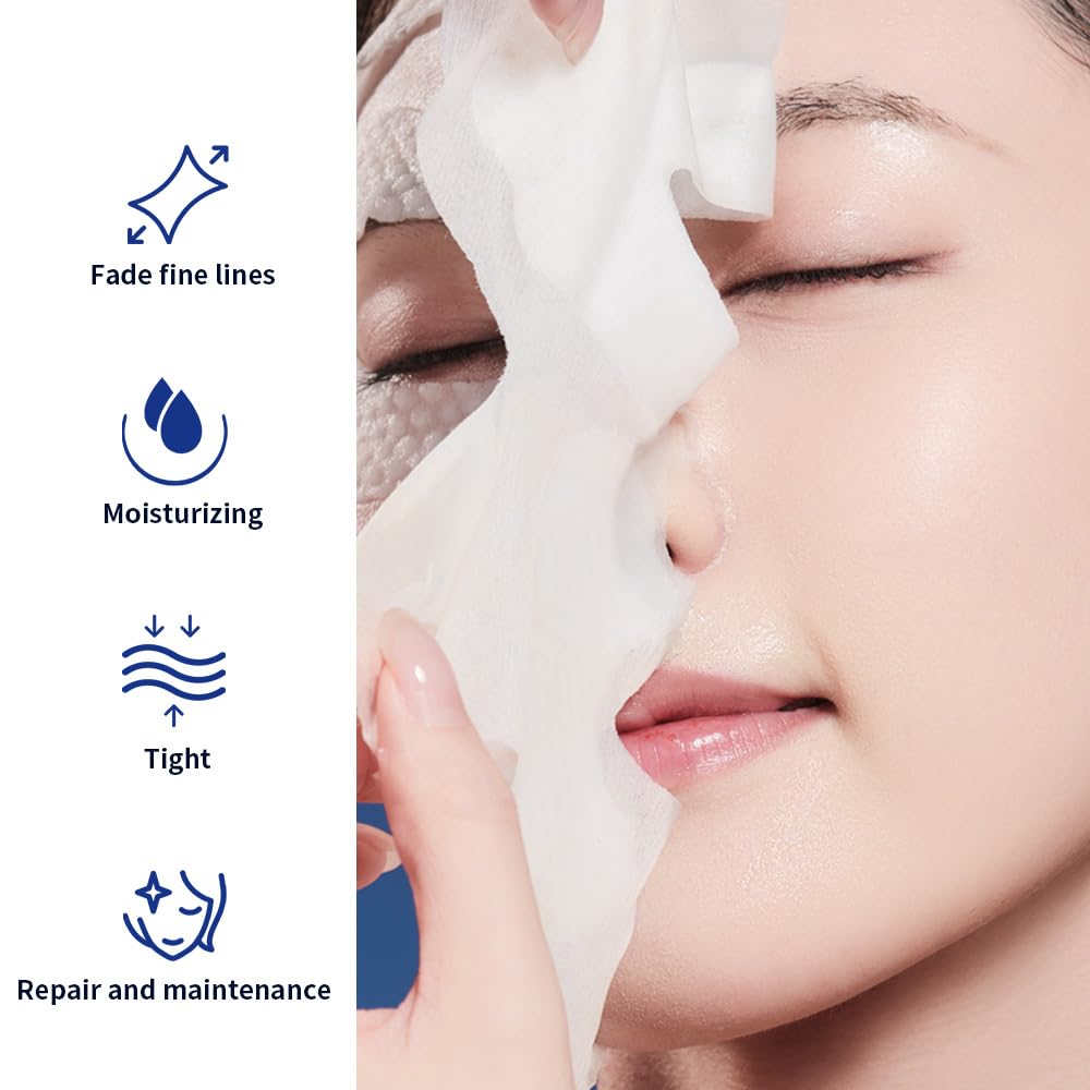 REAL DEEP HYALURONIC ACID ANTI-WRINKLE MASK,Multi-Zone Hyaluronic Acid Anti-Wrinkle Face Mask, Deeply moisturize and reduce fine lines on the skin, keeping the skin firm and soothing