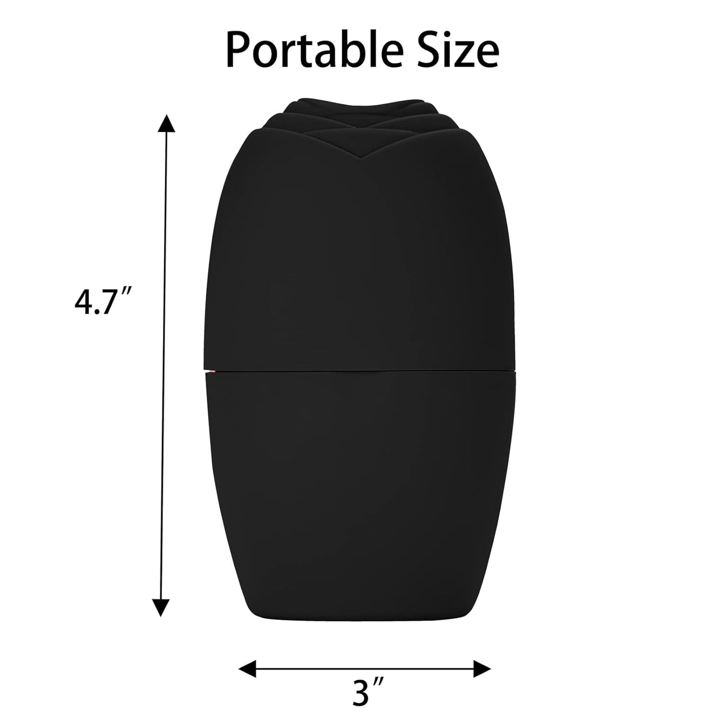 Ice Roller for Face, Qewro Silicone for Tone skin, Reusable Eye Puffiness Relief, Ice Roller Mold for Neck, Facial Roller to Remove Fine Lines Pores Anti Wrinkles (Black)