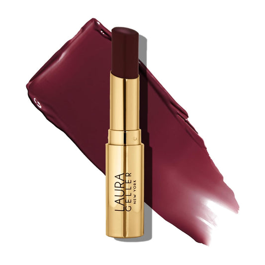 LAURA GELLER NEW YORK Jelly Balm Moisturizing Tinted Lip Color - Very Black Cherry - Hydrating Vitamin E - Semi-Shine Finish