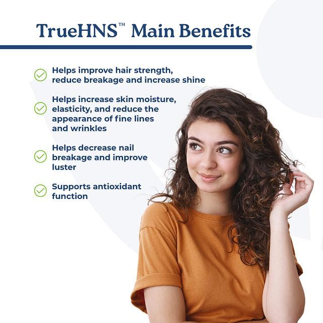 NatureCity True-HNS Hair Nails and Skin Cynatine Keratin and Plant Based Biotin Vitamin Supplement |Fuller and Stronger Hair and Nails|Non GMO| 120 Veggie Capsules