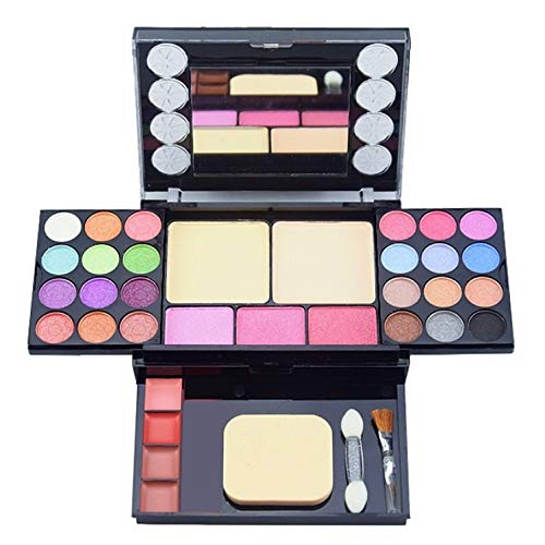 Eyeshadow Palette Makeup Palette 33 Bright Colors Matter and Shimmer Lip Gloss Blush Brushes Cosmetic Makeup Eyeshadow Highly Pigmented Palette