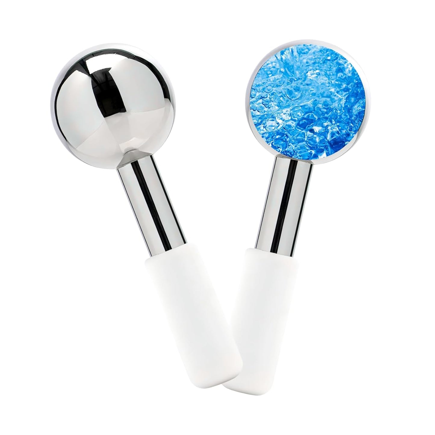 Ice Roller for Face Ice Globes Eye Massager Facial Roller Tools Stainless Steel Cryo Globes Long-Lasting Cold Therapy for Eyes, Hot Flashes, Body Skin Care for Puffiness, Wrinkles