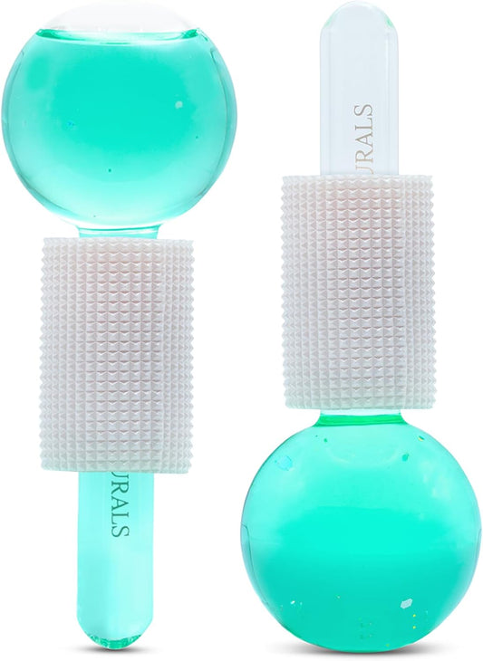 Beauty Ice Globes (Heat-Resistant & Freezer-Safe) Luxurious Facial Tools for Radiant Skin, Enhances Circulation to Tighten Skin, Reduce Puffiness, Minimize Pores, Alleviate Tension