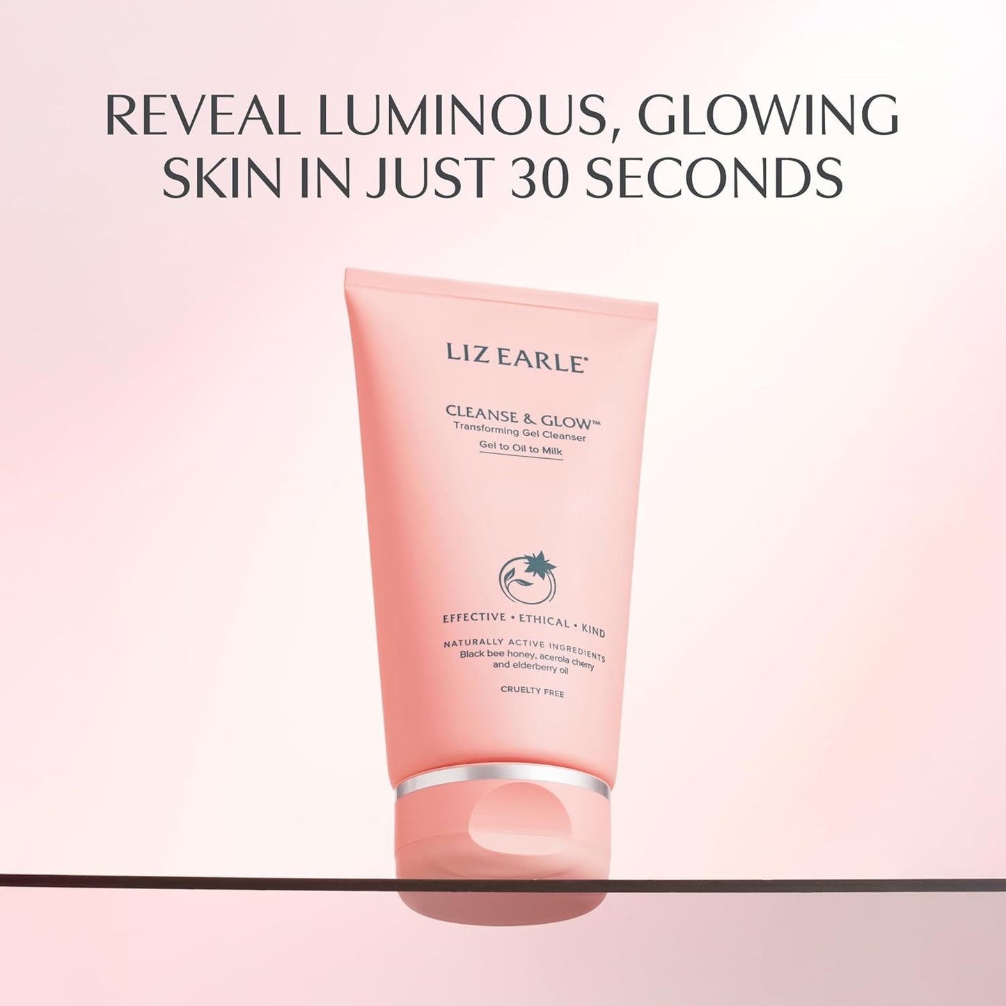 Liz Earle Cleanse & Glow Transforming Gel Cleanser - Gentle Cleanser Face Wash & Makeup Remover - Helps Minimize the Appearance of Pores and Reveals Luminous, Glowing Skin (150ml)