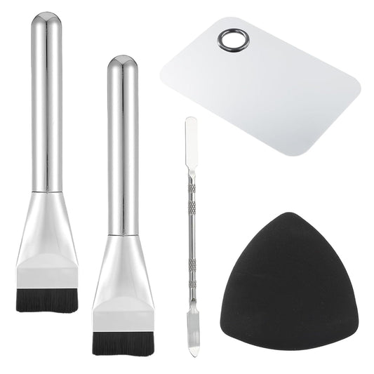 Make Up Spatula Tool Including Makeup Mixing Palette, Spatula Brush, Powder Puff, Color Stick, Makeup Accessories Set for Mixing and Save Cosmetics