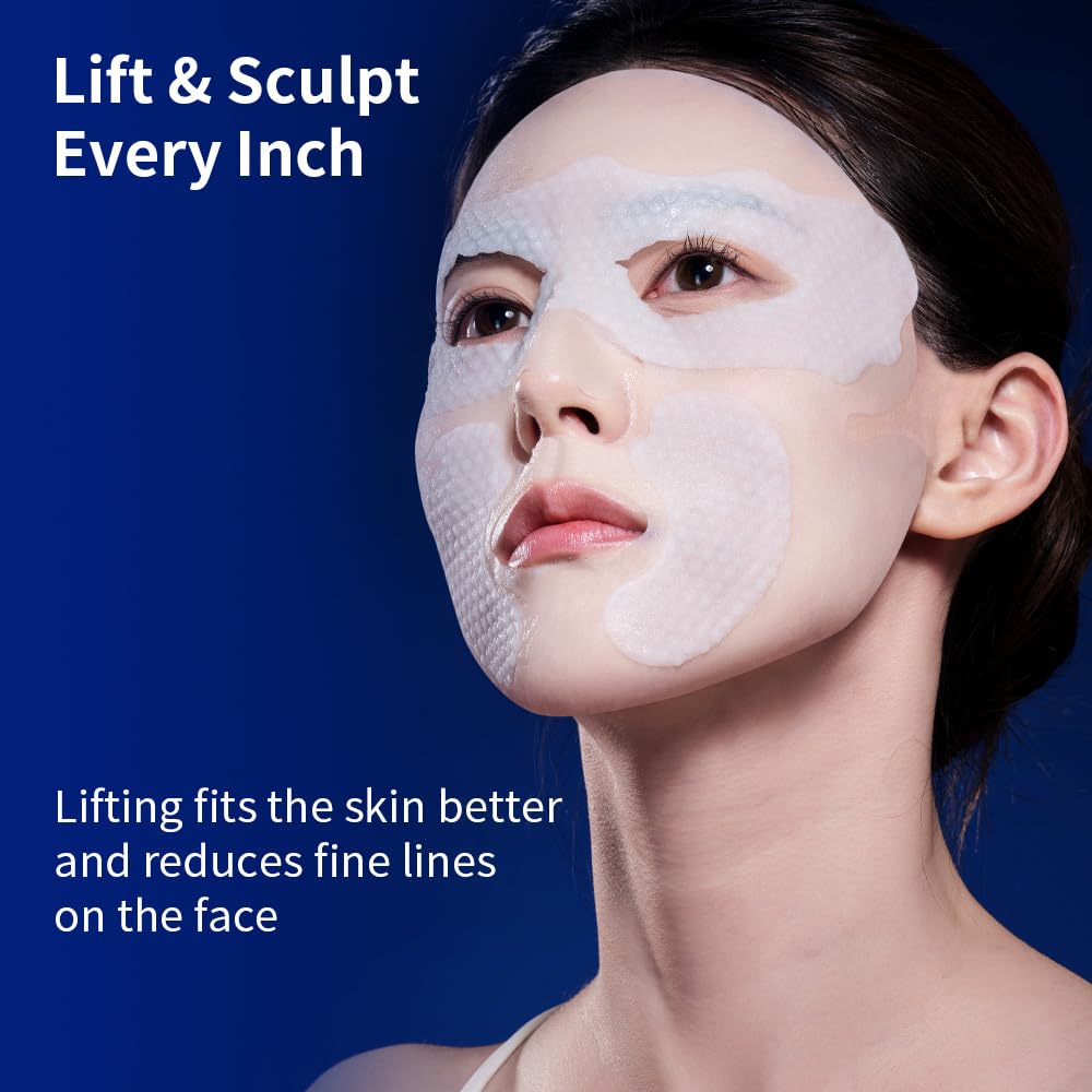 REAL DEEP HYALURONIC ACID ANTI-WRINKLE MASK,Multi-Zone Hyaluronic Acid Anti-Wrinkle Face Mask, Deeply moisturize and reduce fine lines on the skin, keeping the skin firm and soothing