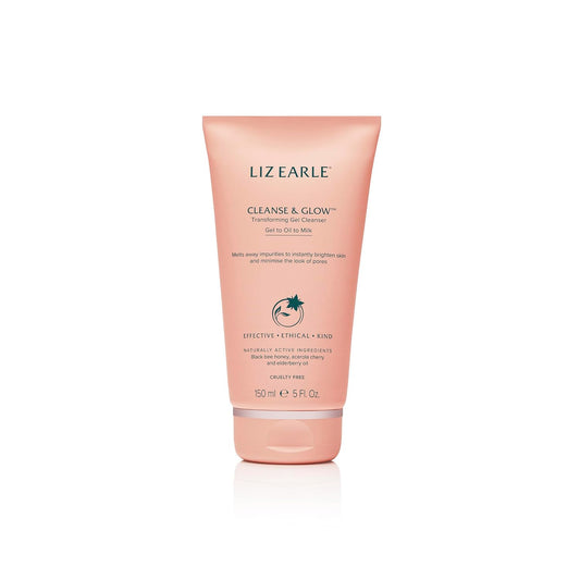 Liz Earle Cleanse & Glow Transforming Gel Cleanser - Gentle Cleanser Face Wash & Makeup Remover - Helps Minimize the Appearance of Pores and Reveals Luminous, Glowing Skin (150ml)