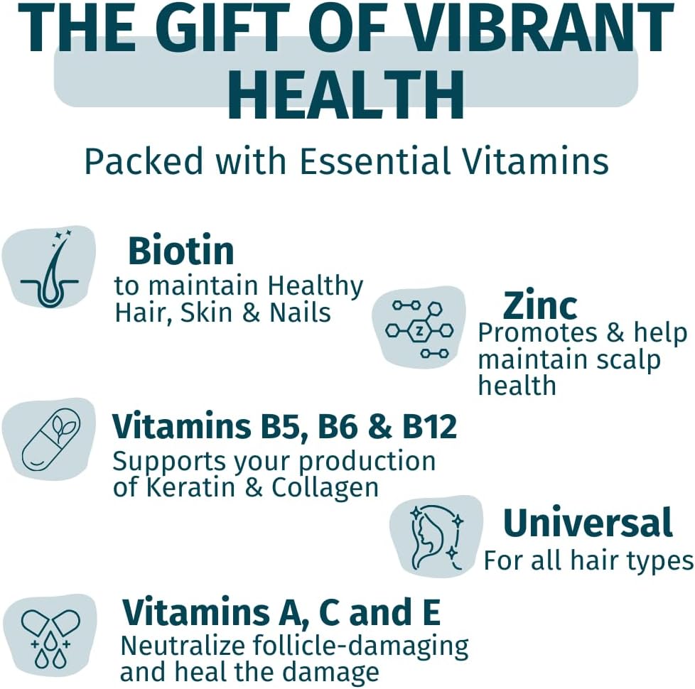 WEEM Hair Skin and Nails Gummies - Supports Healthy Hair - Vegan biotin Vitamins for Women & Men Supports Faster Hair Growth, Stronger Nails, Healthy Skin, Extra Strength (3)