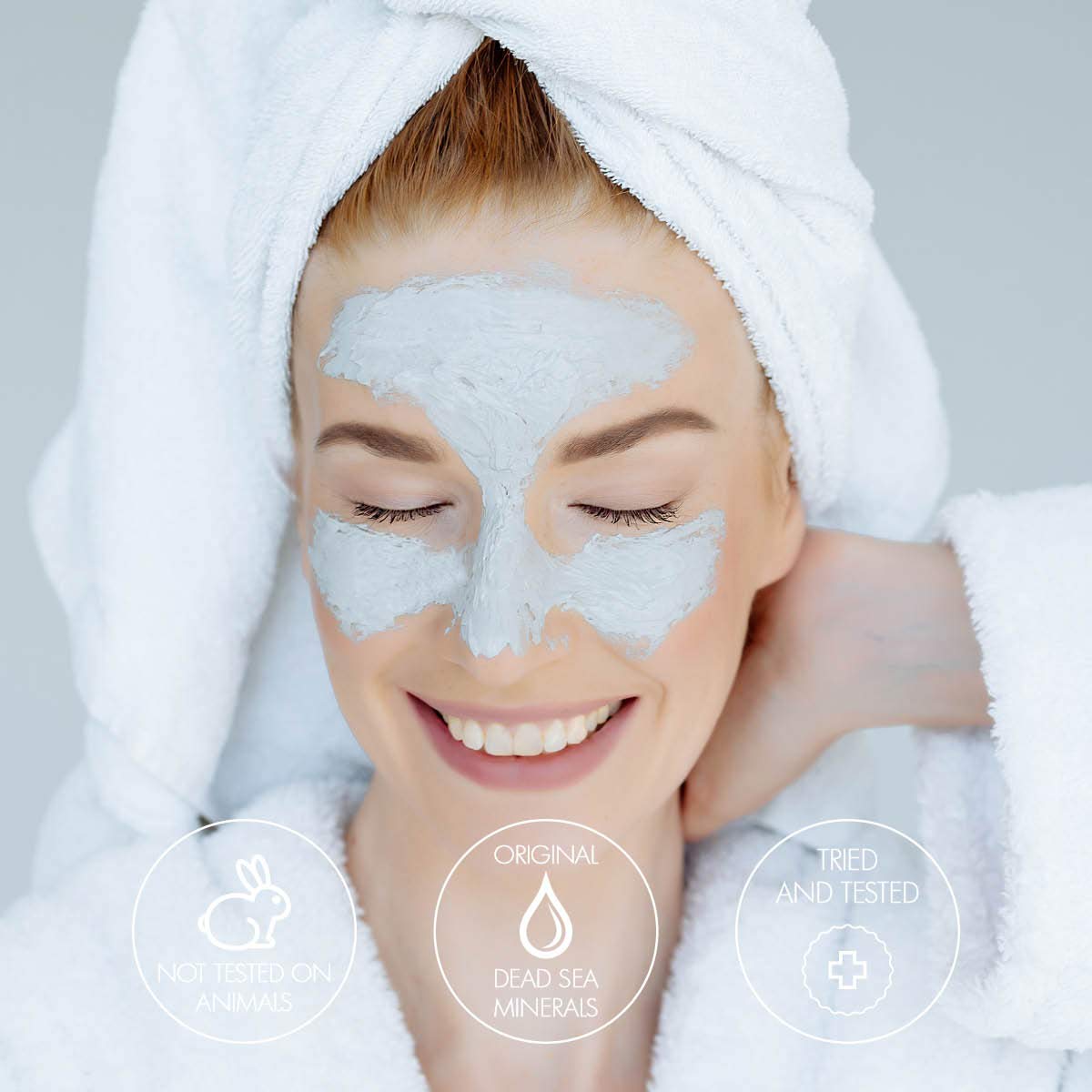 Premier Dead Sea mud mask, anti-aging skin care, pore refining mask, witch hazel, aloe vera gel, minerals, nutrients & antioxidants black face mask for body & facial mask skin care 4.4FL.oz