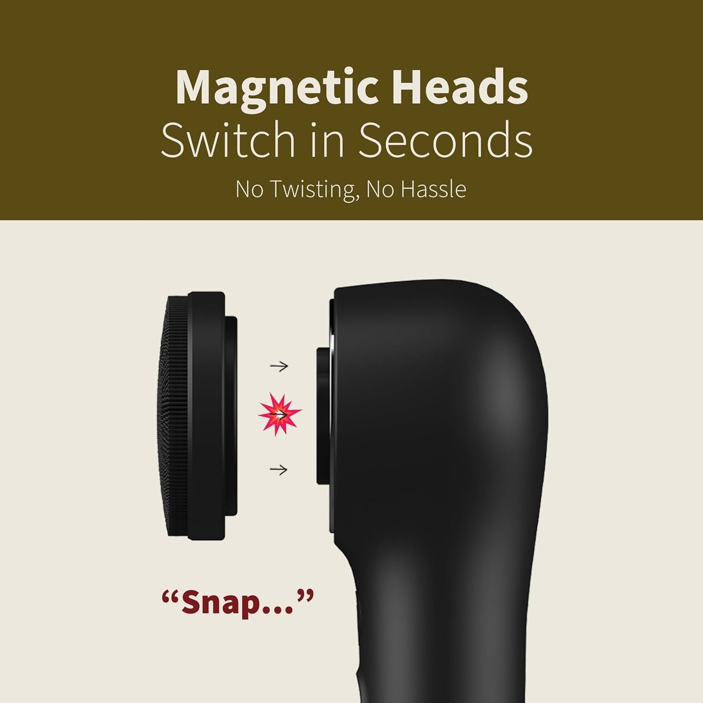 Premium Facial Cleansing Brush,Waterproof Face Scrubber,Spin & Sonic Modes with 3 Intensities,Magnetic 3-Head System for Deep Pore Cleaning, Gentle Exfoliation & Sensitive Skin Care - for Women & Men