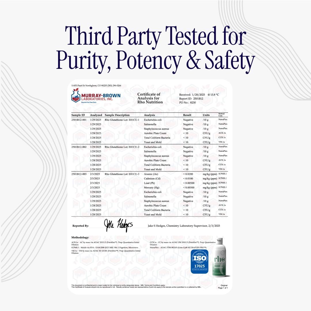 Liposomal Glutathione - Ultra High Absorption Liquid Glutathione Supplement - Supports Natural Detoxification, Immune System, Skin Health, Mental Clarity & Overall Well-Being