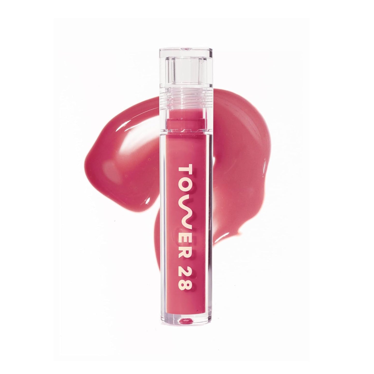 Tower 28 ShineOn Milky Lip Jelly, COCONUT, Non-Sticky, Hydrating Vegan Lip Gloss in Milky Rosy Pink, Apricot and Raspberry Seed Oil, Moisturizing, Clean, Cruelty Free