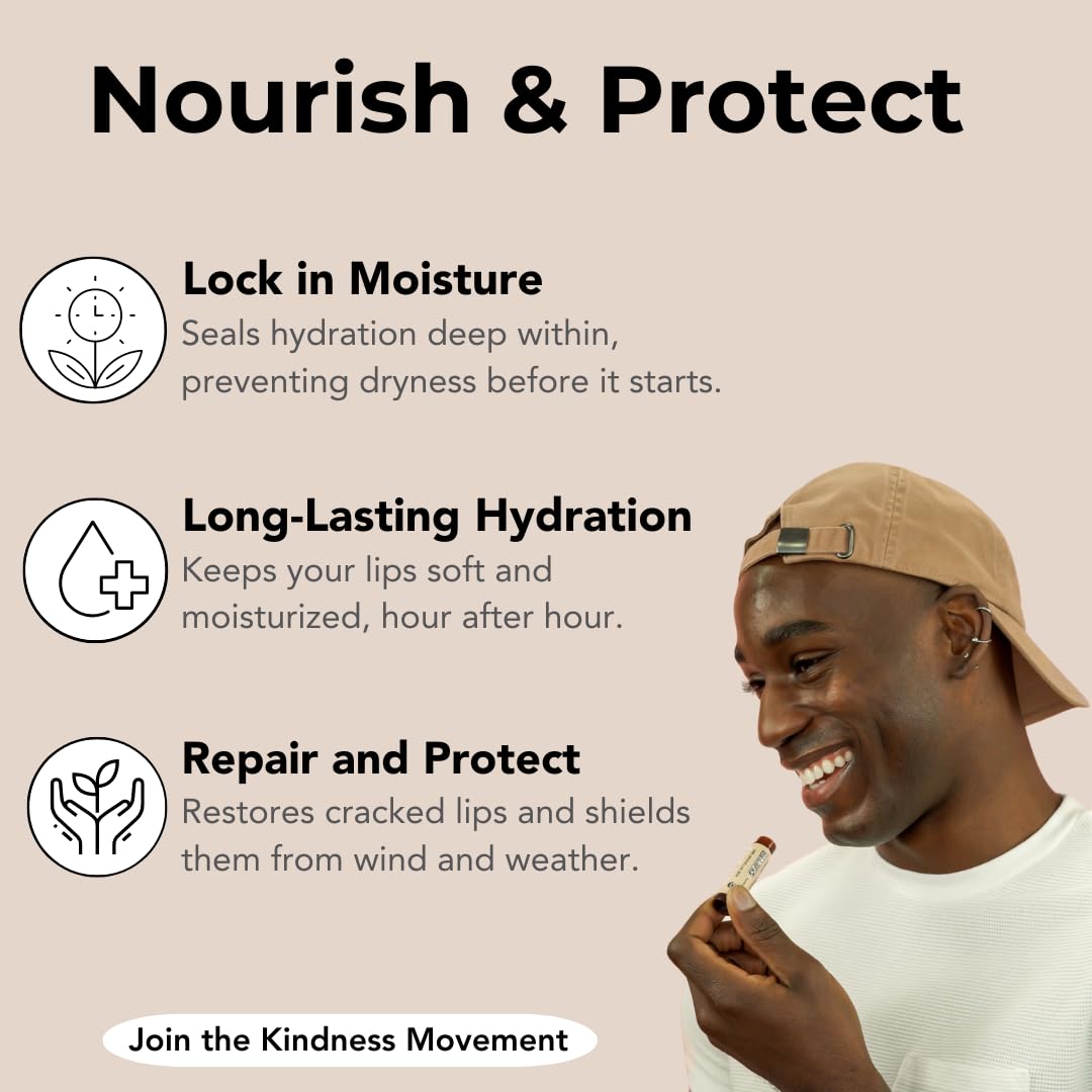 Kind Lips Sweet Mint Lip Balm 5-Pack - USDA Organic, Natural Chapstick Alternative for Dry Lips | Gluten-Free, Cruelty-Free