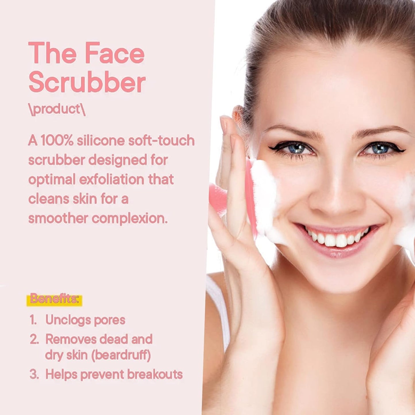 VWMYQ Silicone face Scrubber for Women Facial Cleansing Brush Silicone Face Wash Brush Manual Waterproof Cleansing Skin Care Face Brushes for Cleansing and Exfoliating