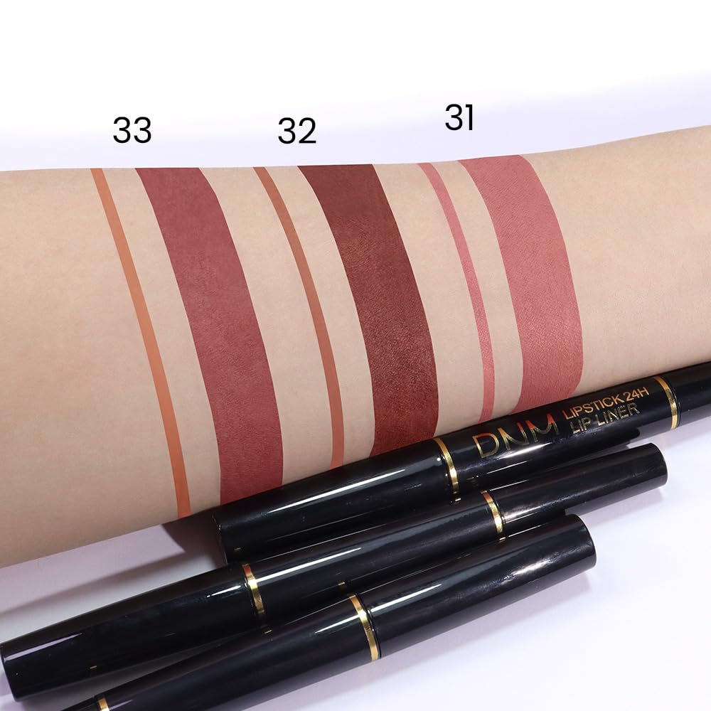 evpct 1Pcs Matte Lip Liner and Lipstick Combo Set Kit for Women, Magic Neutral Lipsticks 24 Hours Original Lipstick and Lips Liner Pencil Stain Gloss Makeup Long Lasting Waterproof, 31# MORE BUFF