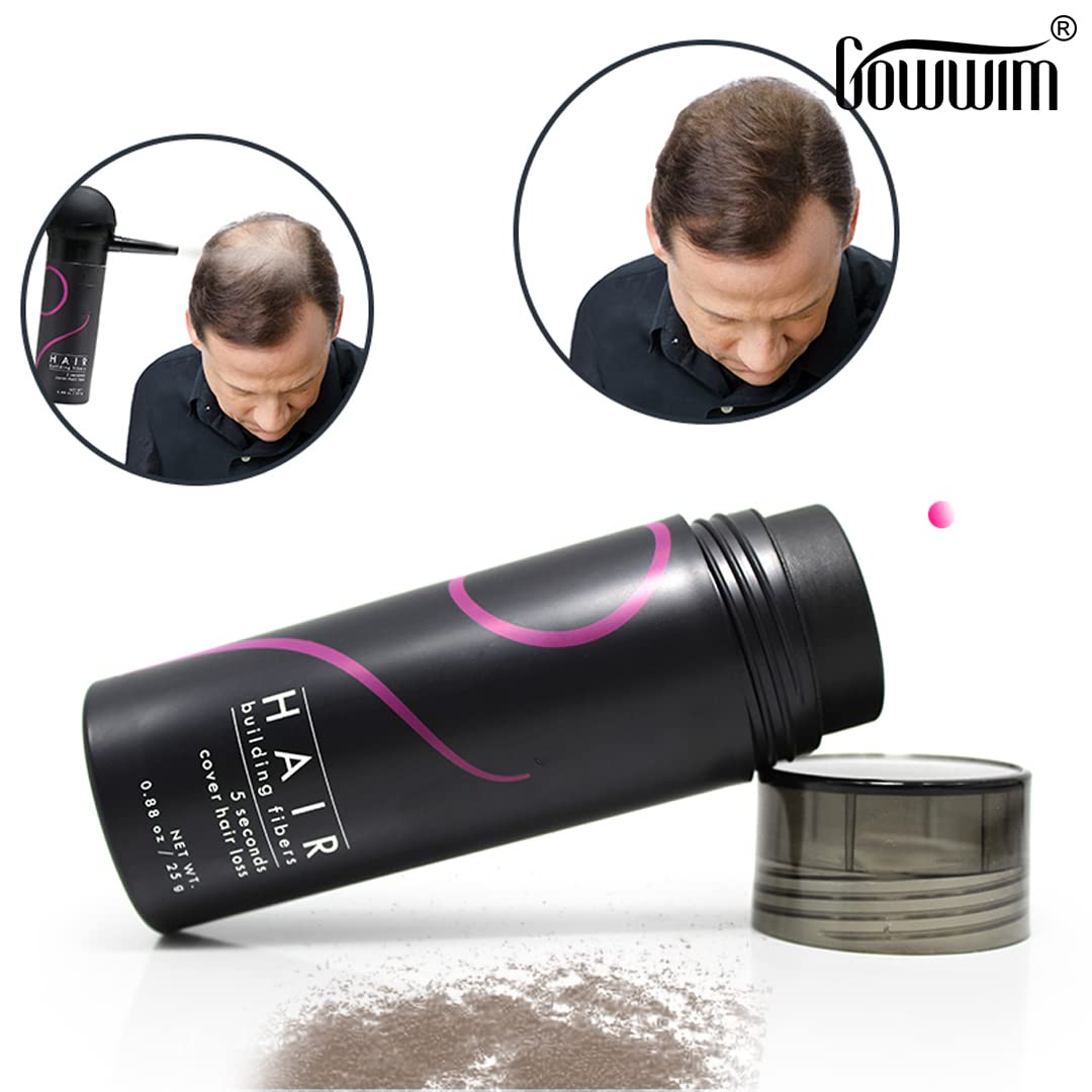 Hair Fibers Hair Building Fibers Undetectable Hair Fuller Thicker,Instantly Cover Sparse Hair 25g/0.88oz (black)