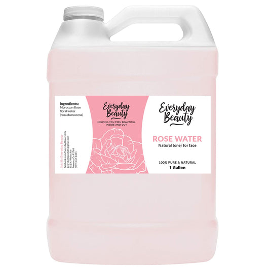 Rose Water Facial Toner Bulk - 1 Gallon Alcohol-Free Vegan All Natural Refreshing for Face and Hair - Uplifts, Calming & Soothing for All Skin Types