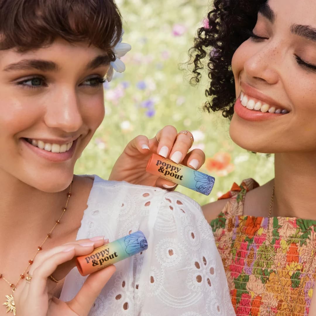 Poppy & Pout Pride Punch Jumbo Lip Balm | All Natural Lip Balms & Moisturizers | Hydrates with Beeswax, Vitamin E, Organic Coconut Oil | Cruelty-Free | Lip Balm in Recyclable Cardboard Tube