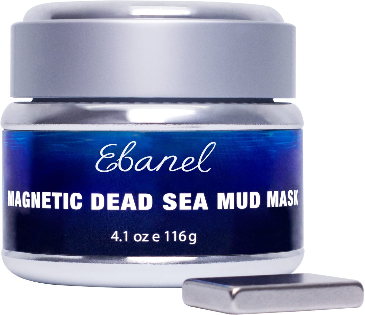 Ebanel Magnetic Dead Sea Mud Mask for Face and Body, 4.1 Oz Deep Pore Cleansing Moisturizing Bentonite Clay Face Mask for Blackheads with Retinol, Rosehip, Avocado Oil, Argan Oil, Peptide