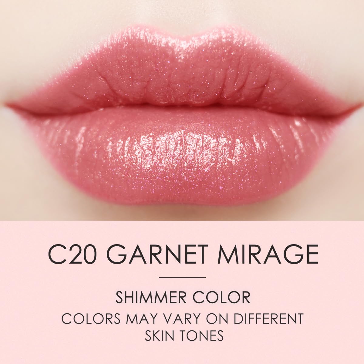 CATKIN Tinted Lip Balm Glitter Lip Stain Ultra Hydrating Lip Moistrurizer Shimmer Glow with Vitamin E Nourishing For Cracked & Dry Lips 0.12 oz C20