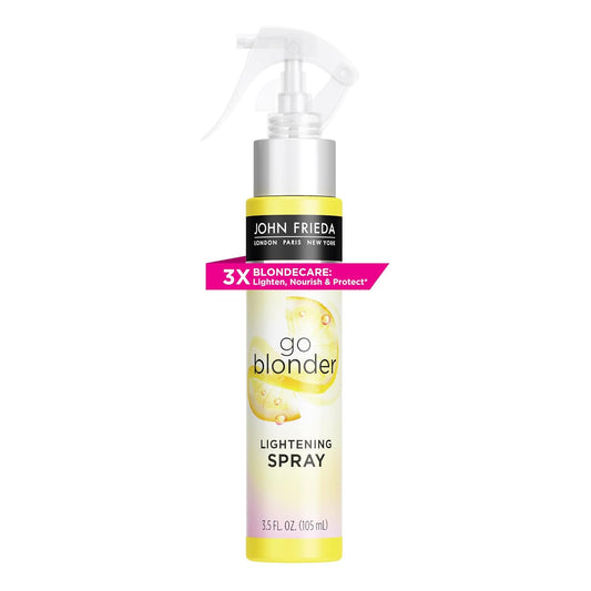 John Frieda Go Blonder Lightening Spray, Controlled Hair Lightener to Gradually Lighten Hair, with Citrus and Chamomile BlondMend Technology, 3.5 Oz