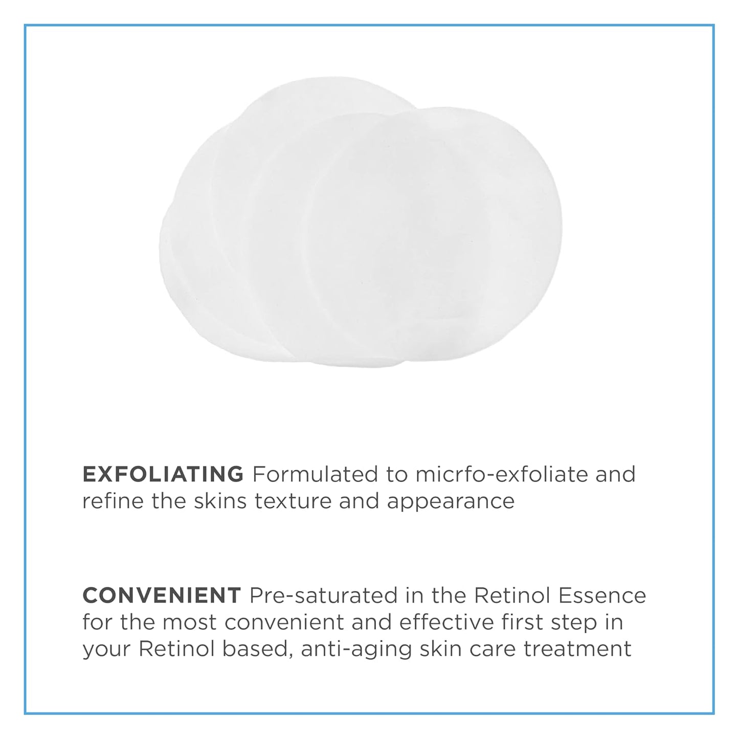 Consult Beaute - Regenerol - Retinol Exfoliating Facial Treatment Pads - Micro Exfoliation for Face - Smoother, Glowing Skin - 60 Disposable Wipes (2Pack)