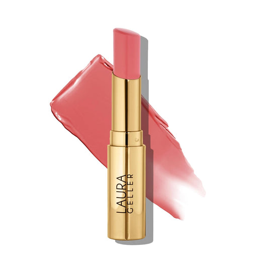 LAURA GELLER NEW YORK Jelly Balm Moisturizing Tinted Lip Color - Pink About It - Hydrating Vitamin E - Semi-Shine Finish