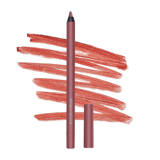 about-face Matte Fix Lip Pencil False Alarm – Long-Wear, Creamy Matte Lip Liner with Hyaluronic Acid & Vitamins C & E – Vegan, Cruelty-Free, Clean Beauty – 0.042 oz (Terracotta Rose)