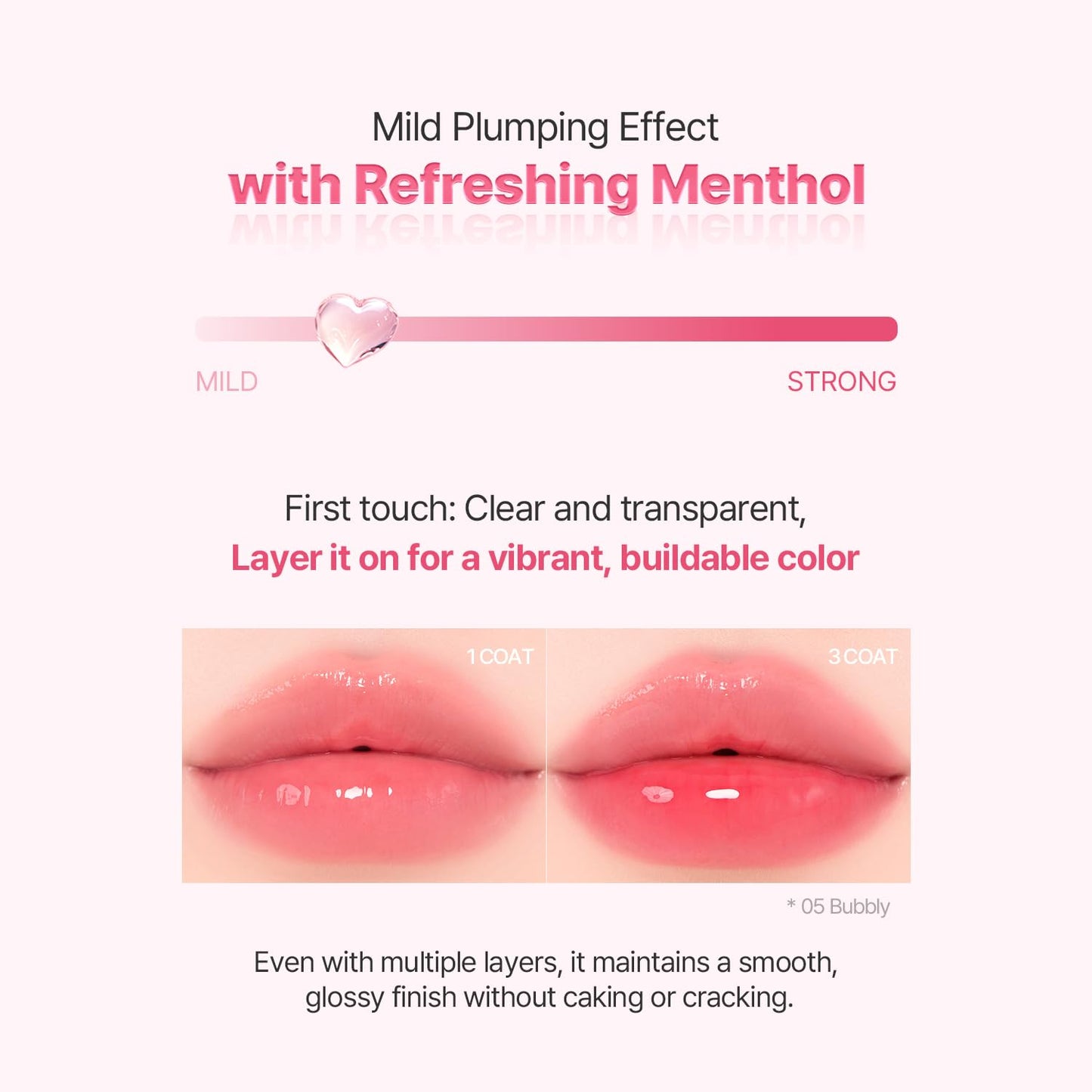 2aN Glaze Bouncing Tint – Lightweight, Moisturizing Lip Tint with High-Shine Finish, Smooth, Light Plumping, Comfortable Wear, Korean Makeup (Rose Moon, 0.16 oz)