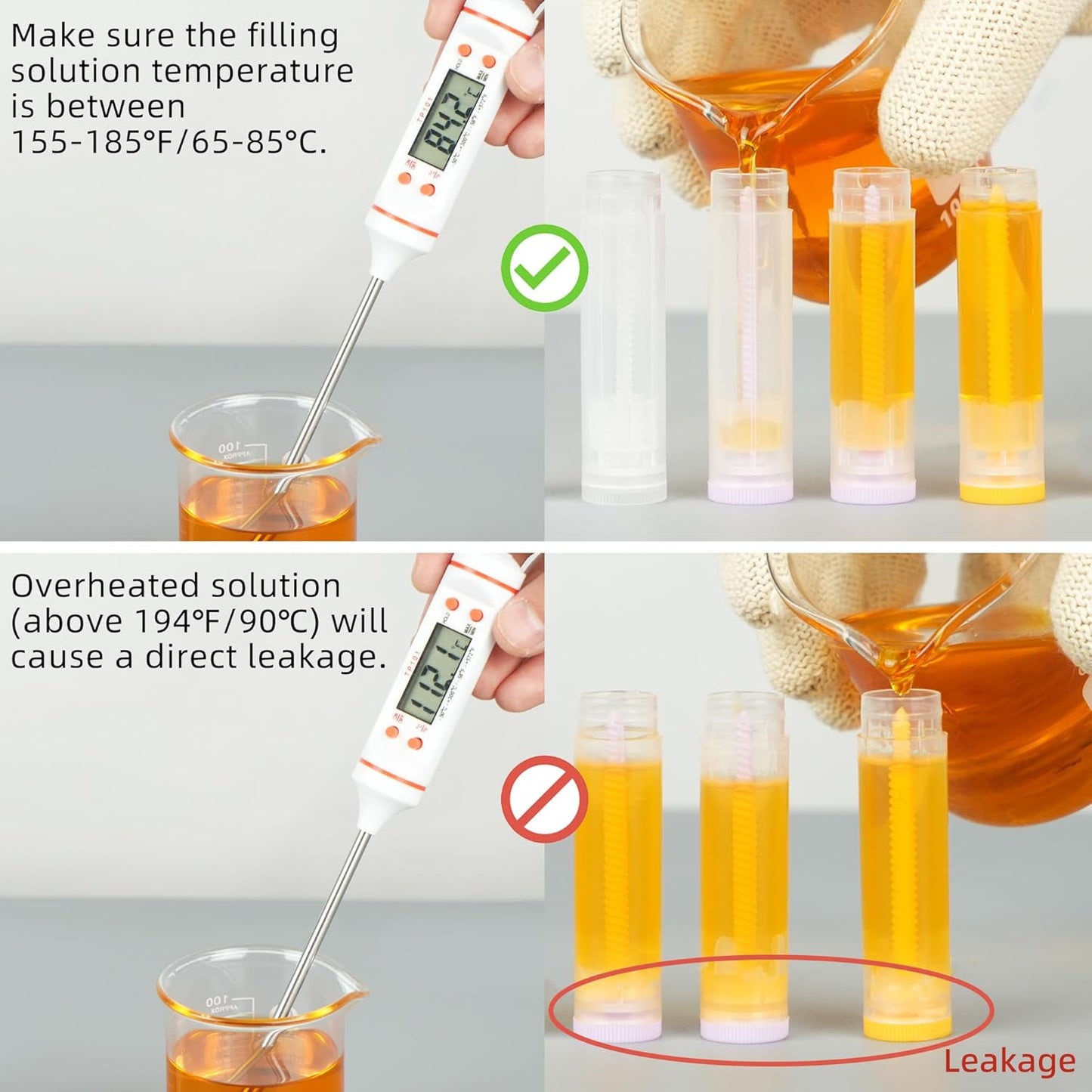 LotFancy Lip Balm Tubes Empty, 60PCS 5.5ml (3/16 Oz), Clear Lip Balm Container Tubes with Green Caps, BPA Free & Leak Free, Refillable