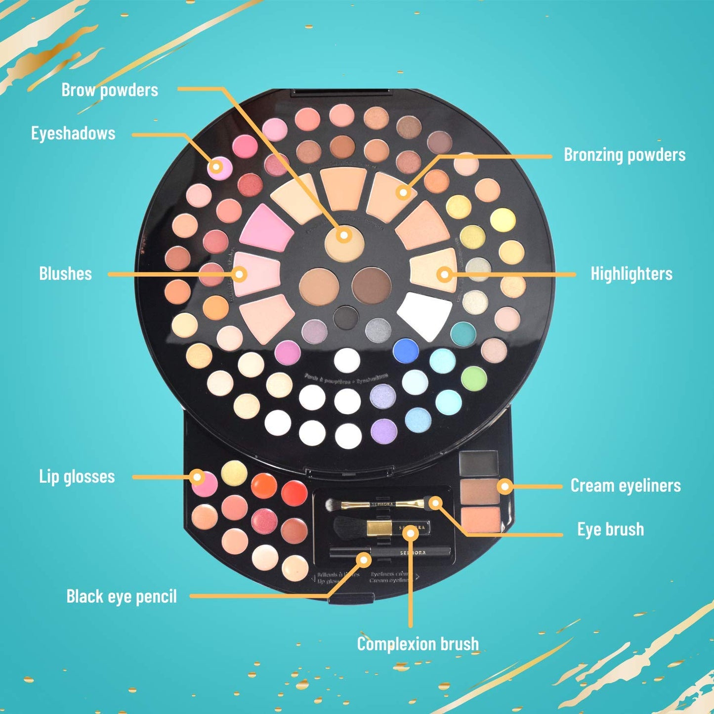 Sephora Collection Wild Wishes Limited Edition Holiday Makeup Palette 86 colors