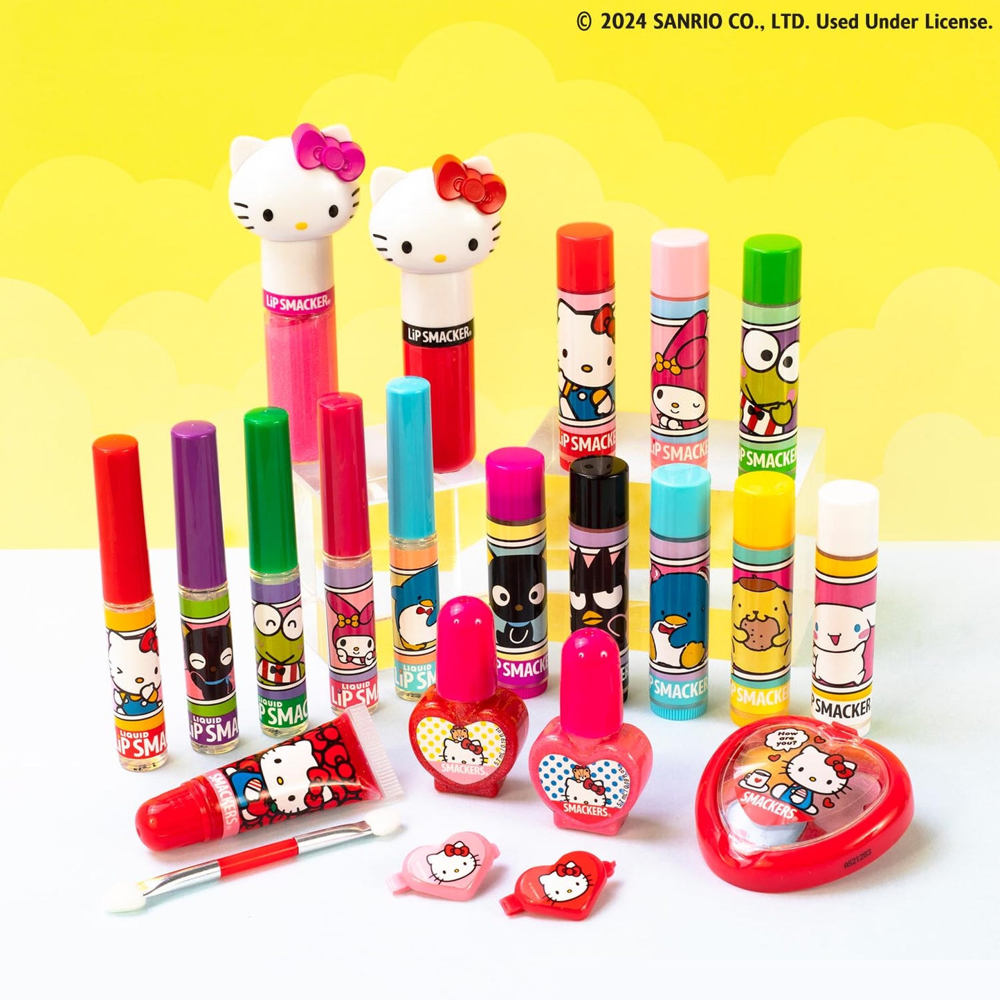 Lip Smacker Sanrio Hello Kitty and Friends 8-Piece Flavored Lip Balm, My Melody, Little Twin Stars, and Chococat, Hydrating & Protecting - Cruelty-Free