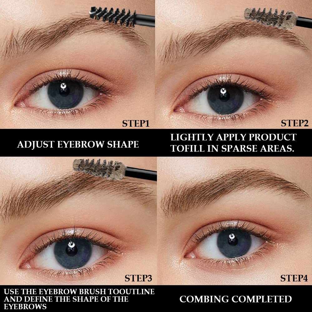 Tinted Thickening Brow Mascara,Brow Fast Sculpt,Waterproof, Transfer-proof, Brush to Fill in Eyebrows and Cover Gray Hairs - Cruelty Free - Light Medium Brown (1pc 01 Taupe)