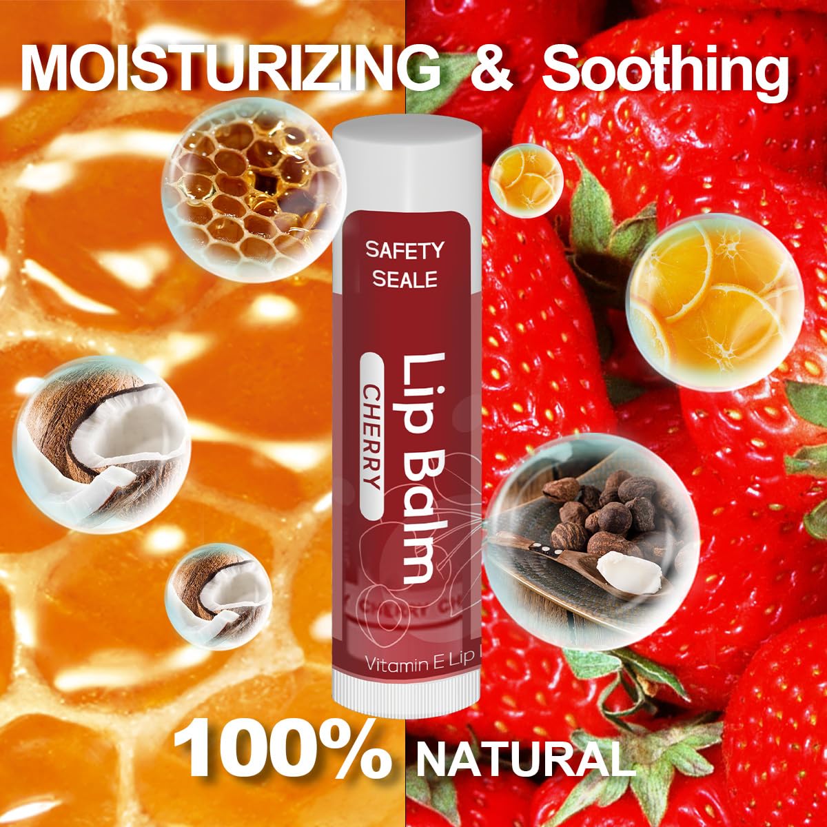 84 Pack Natural Lip Balm Bulk with Vitamin E and Coconut Oil Valentine's Day best choice- Moisturizing, Soothing, and Repairing Dry and Chapped Lips - 14 Flavors - Non-GMO