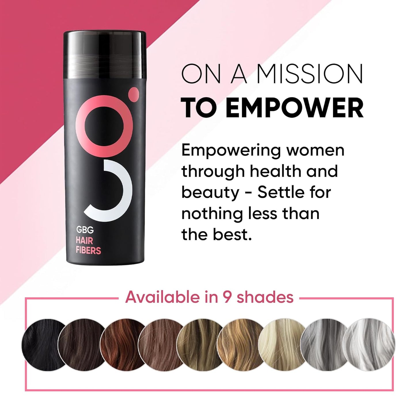 GBG Hair Fibers for Thinning Hair & Bald Spots (Dark Brown) - 25g Bottle - Conceals Hair Loss - Instant Cover Up & Volume in 30 Seconds, Hair Powder for Women & Men - Cruelty Free