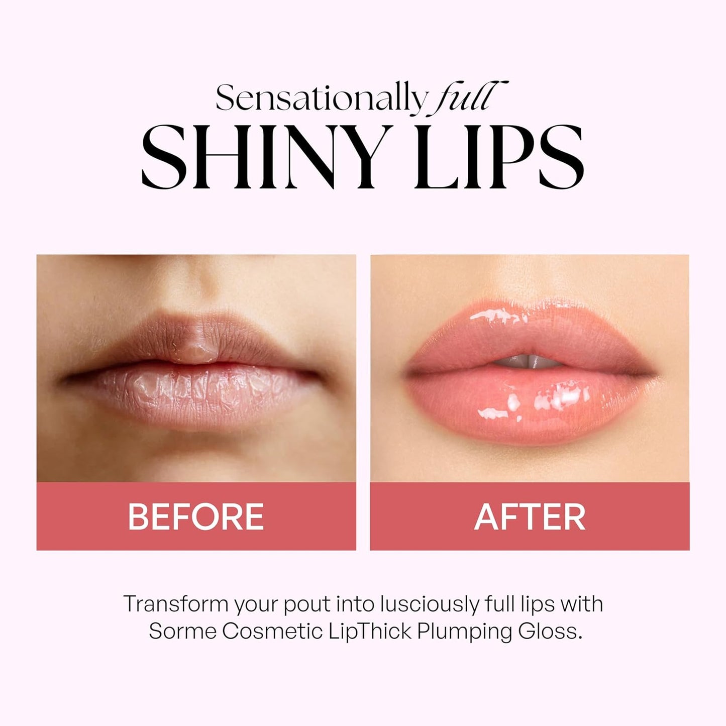 SORME Treatment Cosmetics LipThick Gloss | Plumping for Shiny and Fuller Looking Lips With Maxi-Lip Peptides | Unveil Shade