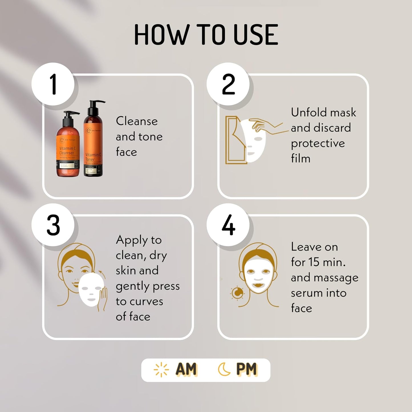 Eve Hansen Collagen Face Mask Sheets Set of 5 – Hydrating & Nourishing Care for All Skin Types – With Hyaluronic Acid, Tangerine Peel, Blueberry Extract & Spinach Leaf