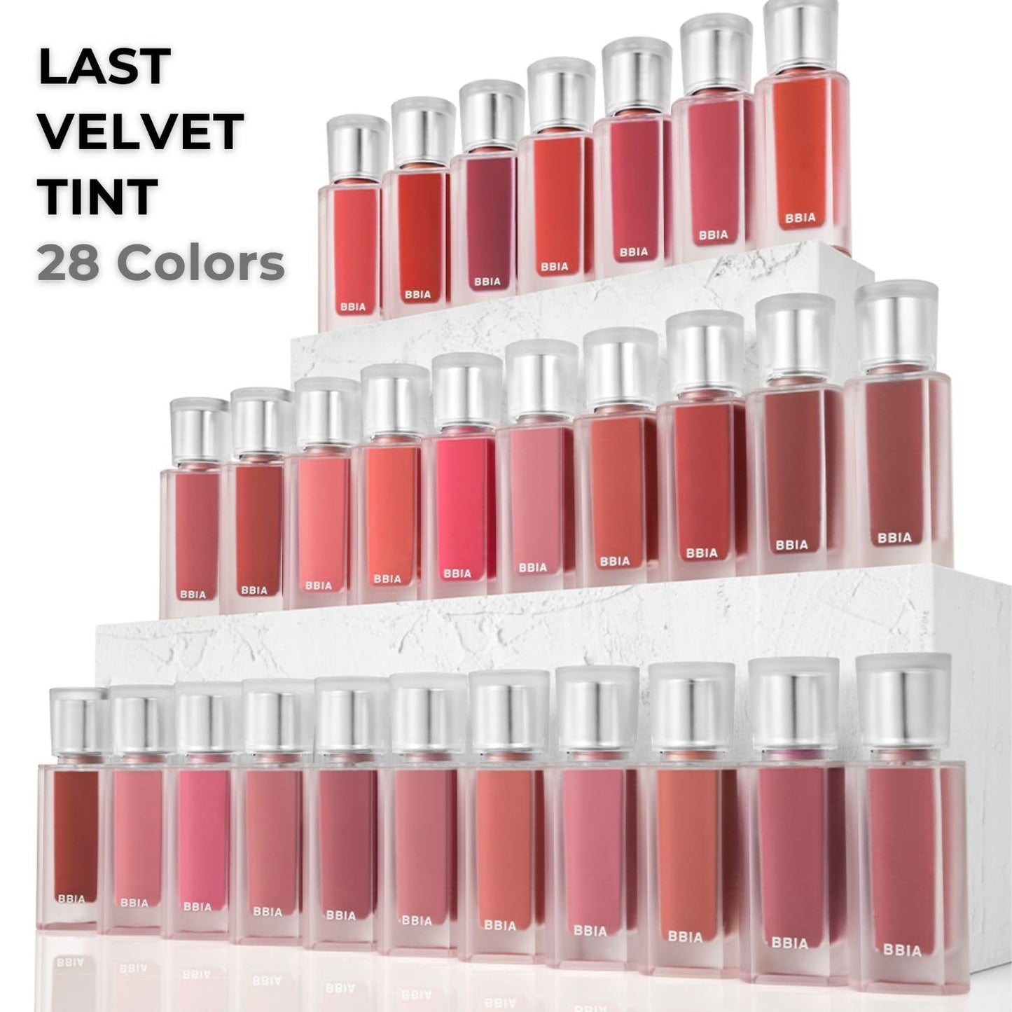 BBIA Last Velvet Tint NEW - Soft Creamy Matte Finish Lip Stain, Blur Effect & Velvety Texture, Long-Lasting, High Pigment, Non-Drying, Vegan, Korean Lip Makeup (V01 EXTRA PURE, Pack of 1)