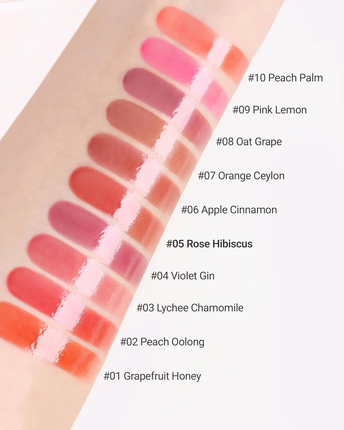 THESAEM Saemmy's Ade Shot Tint - Korean Lip Titnt, Water Gel Lip Stain with Plump Glowy Moisturizing Finish, Buildable Radiant Gloss, Long-Lasting Comfort, 0.1 fl.oz. (05 Rose Hibiscus)