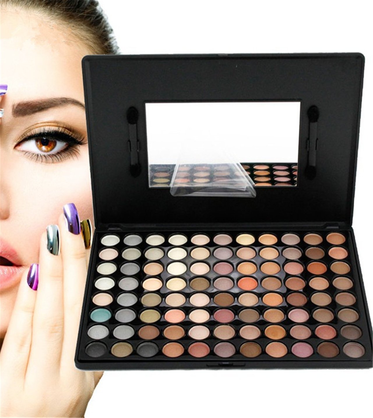 Pro 88 Colors Shimmer and Matte Eyeshadow Palette Eye Shadow Makeup Kit Cosmetic Contouring Kit #1