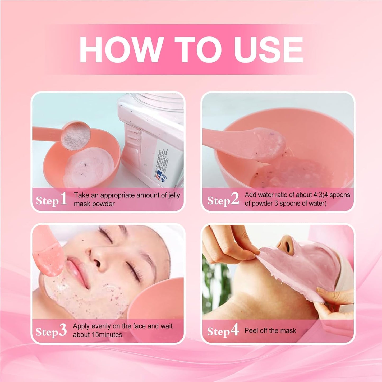 Jelly Mask for Facials Professional, Hydrating & Moisturizing Peel-Off Natural Gel Face Mask SkinCare, Professional Spa Use Jelly Face Masks, Deep Hydration & Glow 23 Fl Oz (Bulgarian Rose)