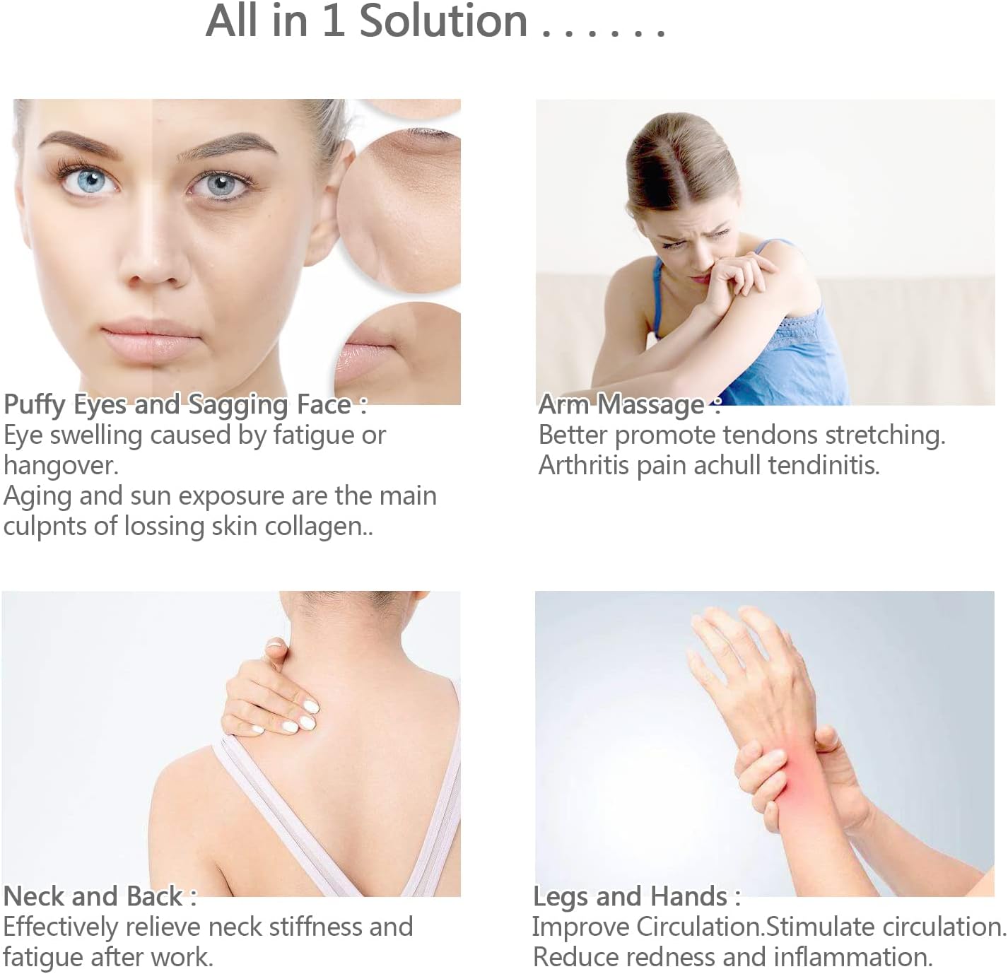 Ice Roller for Face,Cold Facial Massager for Eye Puffiness,Skin Care Tools for Migraine Relief and Blood Circulation (Purple)